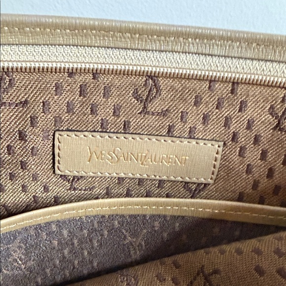 Yves Saint Laurent Gold and Tan Clutch - Picture 8 of 8